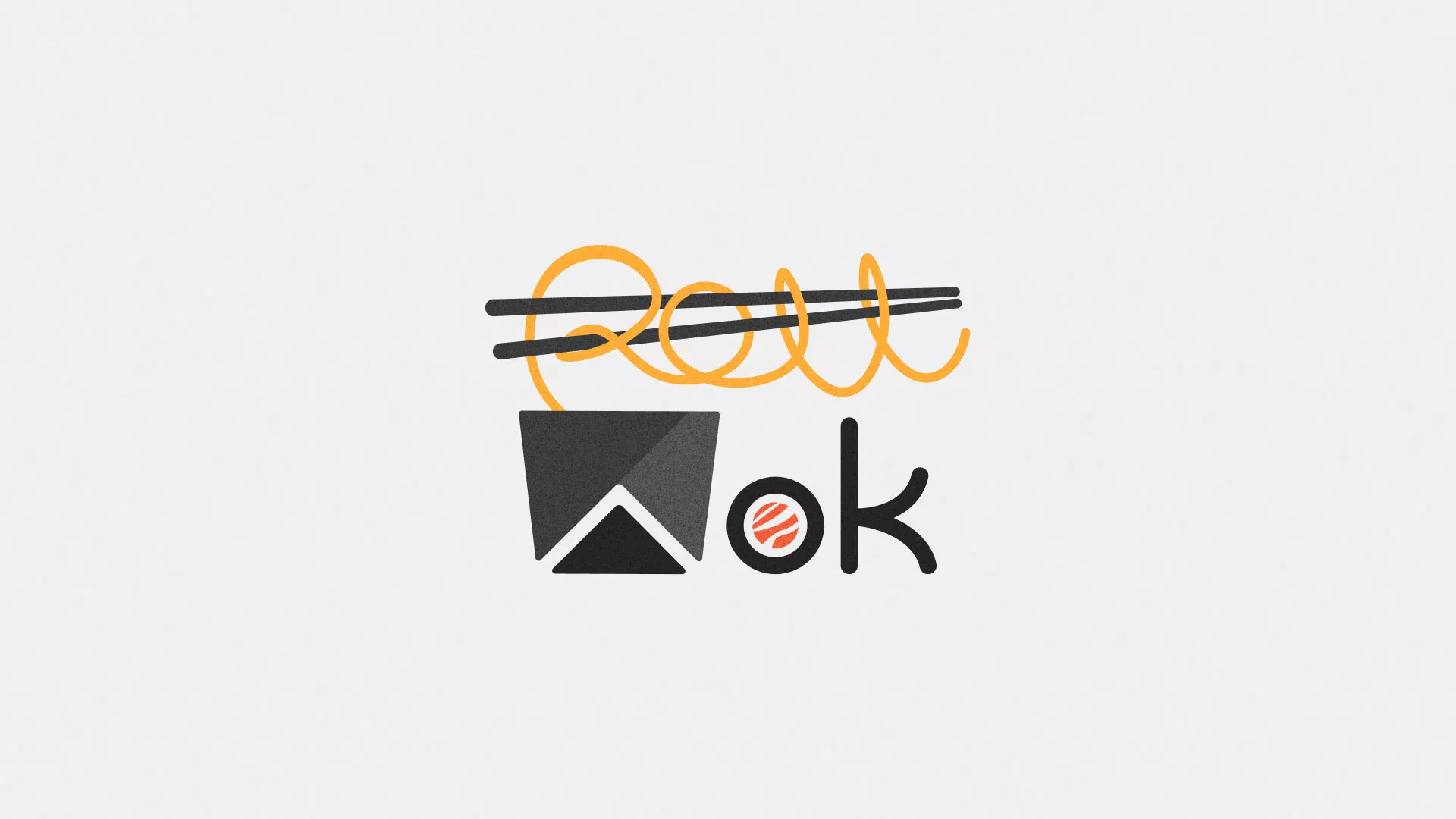 Разработка логотипа суши-бара «Roll Wok Club» в Снежинске